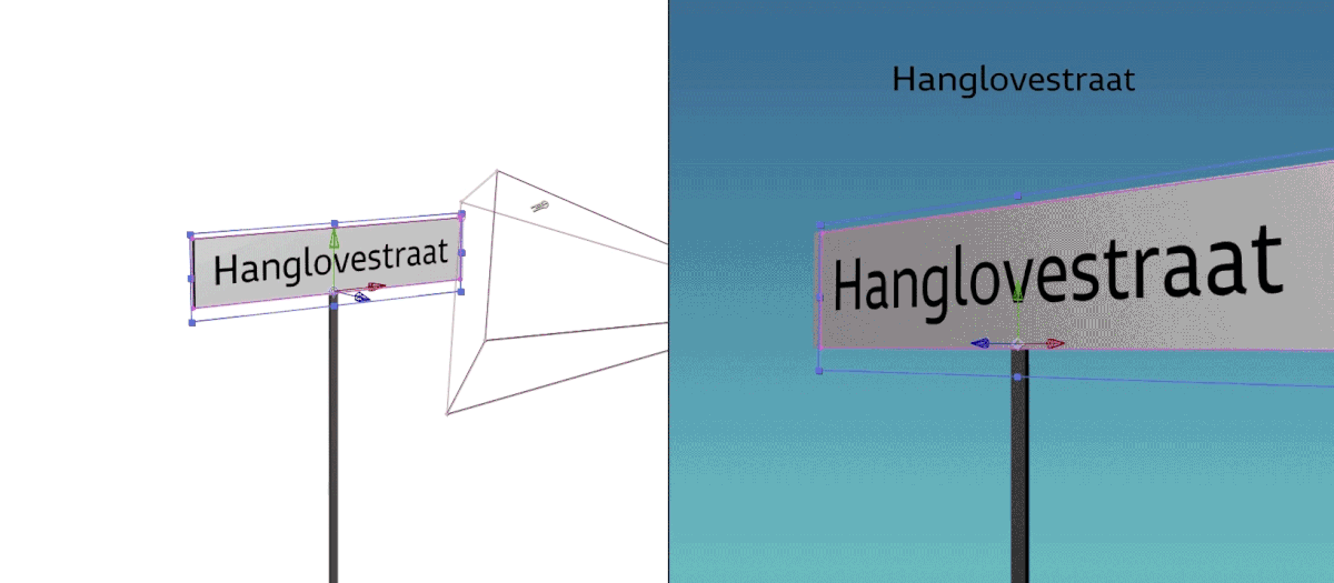 Simulation of horizontal selective variation in a virtual space